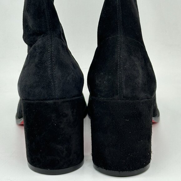 Christian Louboutin STRETCHADOXA 70 Stretch Suede Booties Ankle Boots - Picture 11 of 16